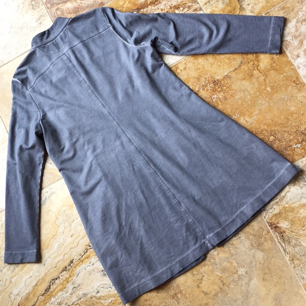 Soft Surroundings Military Cut Acid Wash Gray Coat - image 6